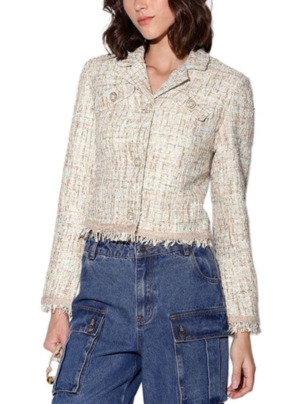 Walter Baker Womens Veronica Jacket Altantic Tweed NWT